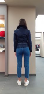 Giaccone Eco-montone tipo aviatore blu Ice Kimo - immagine 2