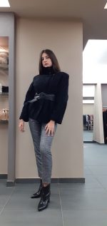 Giacca Persiano Swakara nero con collo in visone Vipa - immagine 3