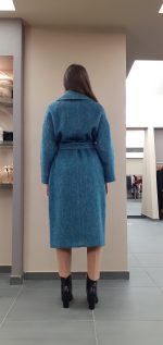 Cappotto misto Alpaca azzurro/grigio Carla Vì - immagine 2