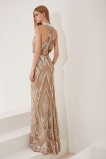 Abito lungo piallettato Maestri Haute Couture - immagine 2