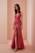 Abito lungo laminato Allure Evening