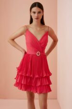 Abito corto plissettato Allure Evening
