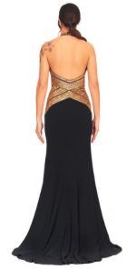 Abito lungo nero Kuea - immagine 2